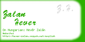 zalan hever business card