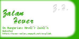 zalan hever business card